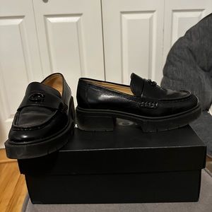 Coach Leah loafers black